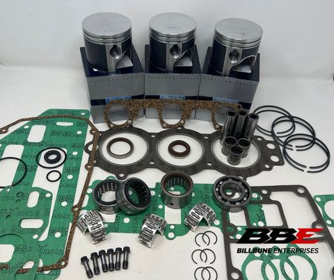 ‘95-‘99 Johnson / Evinrude 50hp .020” O/S WSM Rebuild Kit, Pistons, Gaskets, bearings