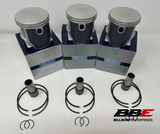 Polaris 1050 PWC Standard / Stock 81.00mm Bore WSM Piston Kits (3) 010-832PK