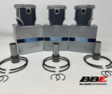 Polaris 1050 PWC Standard / Stock 81.00mm Bore WSM Piston Kits (3) 010-832PK