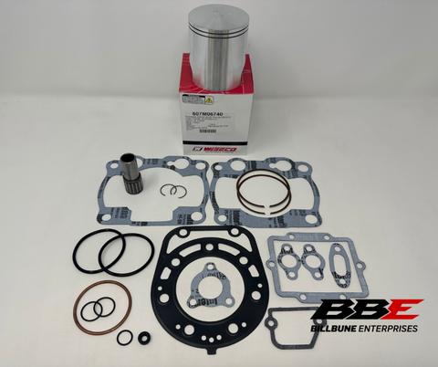 '90-'91 Kawasaki KX250 Top End Kit Wiseco Standard 67.40mm Bore Piston, Gaskets