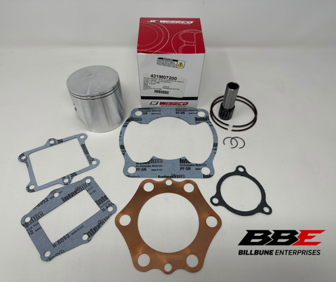 '78-'80 Honda CR250R Top End Kit Wiseco 2.00mm O/S 72.00mm Bore Piston Kit, Gaskets