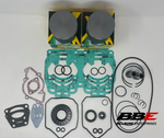 ‘03-‘19 Ski-Doo MXZ 600 Rebuild Kit .50mm O/S 76.50mm Pistons, Gaskets, Seals, 500 SS