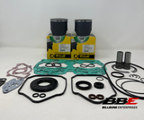 ‘03-‘19 Ski-Doo MXZ 600 Rebuild Kit 1mm O/S 77mm Pistons, Gaskets, Seals, 500 SS