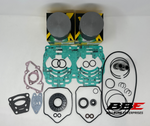 ‘03-‘19 Ski-Doo MXZ 600 Rebuild Kit 1mm O/S 77mm Pistons, Gaskets, Seals, 500 SS