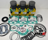 '93-'98 Ski-doo Mach Z 779 Rebuild Kit 1mm O/S 70.50mm Bore Pistons, Gaskets, Seals