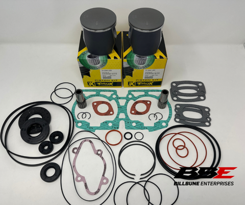 '92-'99 Ski-doo 582 Rebuild Kit .50mm O/S 76.50mm Bore Pistons, Gaskets, Seals