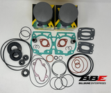 '92-'99 Ski-doo 582 Rebuild Kit .50mm O/S 76.50mm Bore Pistons, Gaskets, Seals