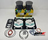 '89-'99 Ski-doo Summit 583 Top End Rebuild Kit Stock 76mm Bore Pistons, Gaskets