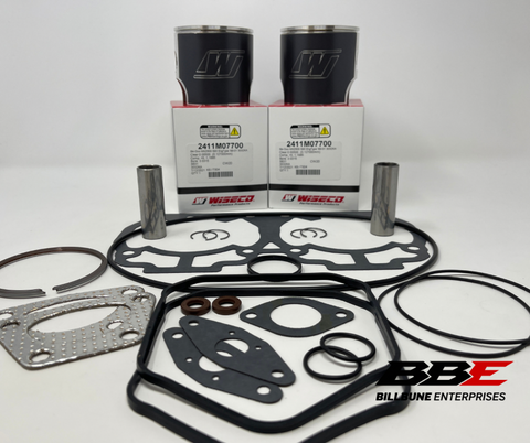 '99-'19 Ski-doo MXZ 600/500ss 1mm O/S 77.00mm Bore Top End Kit, Pistons / Gaskets