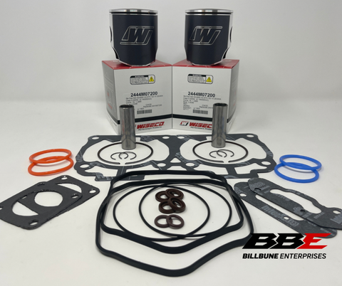 '09-'19 Ski-doo 600 ETEC Standard 72mm Bore Wiseco Top End Kit Pistons, Gaskets