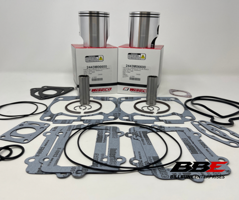 '05-'07 Polaris 440 IQ Wiseco Top End Kit Standard 66.00mm Bore Pistons Gaskets