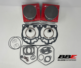 '03-'10 Ski-doo 600 H.O. Standard 72mm Bore Top End Kit, Pistons / Gaskets, MXZ
