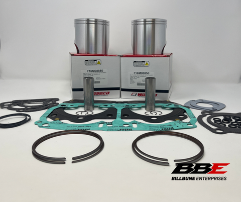 ‘97-'02 Sea-doo 951 Carb. Wiseco .50mm O/S 88.50mm Bore Pistons, Top End Gaskets