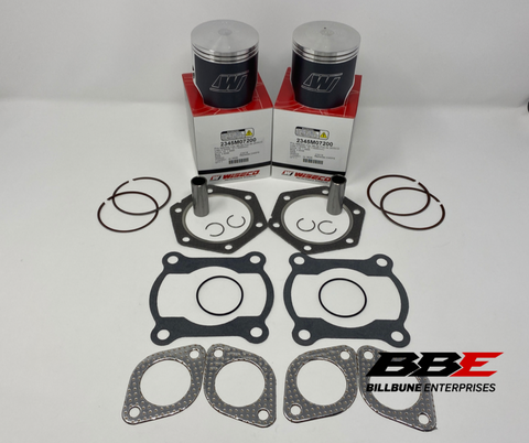 '86-'99 Polaris Indy Trail 488 Fan Top End Kit Stock 72mm Bore Pistons, Gaskets