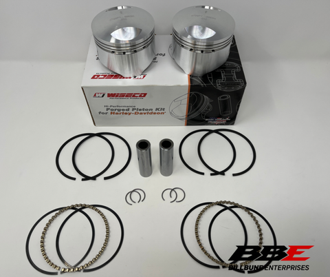 '78-'84 1340 Shovelhead .010" O/S 3.507" Bore Wiseco Piston Kits, 7:1 Comp.