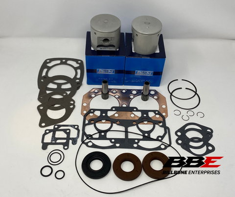 '82-'90 Kawasaki JS 550 Rebuild Kit .50mm O/S 75.50mm Bore Pistons Gaskets Seals