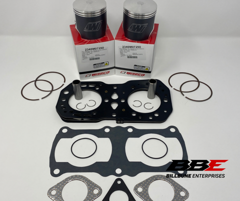 '89-'97 Polaris Indy 500 Top End Kit .50mm O/S 72.50mm Bore Pistons, Gaskets, SKS