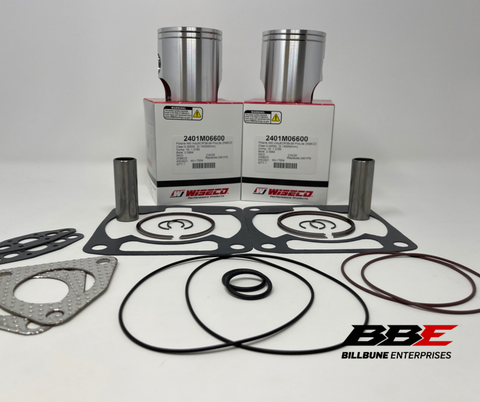 '98-'99 Polaris Indy 440 XCR Wiseco Top End Kit Stock 66mm Bore Pistons, Gaskets