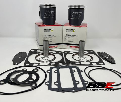 '04-'11 Arctic Cat F6 600 Wiseco Top End Kit Stock 73.80mm Bore Pistons, Gaskets