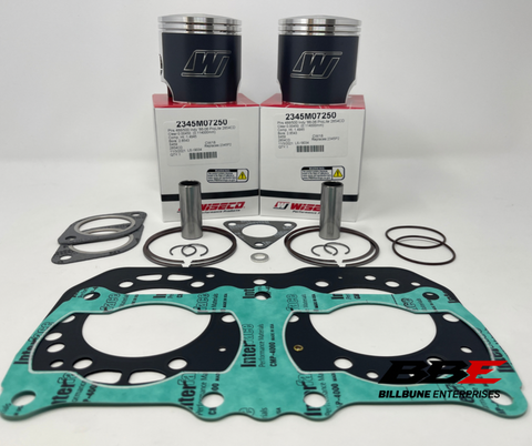 '98-'06 Polaris Indy 500 Top End Kit .50mm Over 72.50mm Bore Pistons, Gaskets